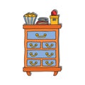 Bureau home vector illustration Royalty Free Stock Photo